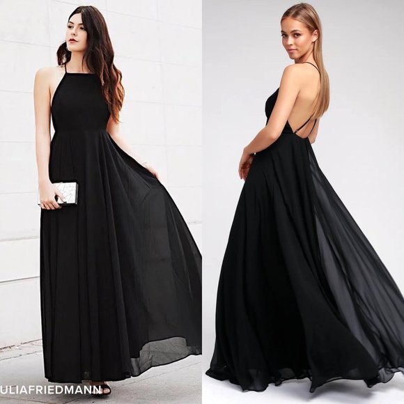 Lulu's Dresses & Skirts - Lulu's Mythical Kind of Love Black Maxi Dress